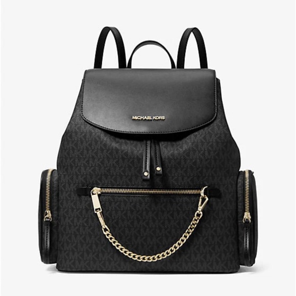 Michael Kors Handbags - MICHAEL KORS BACKPACK Black /SIGNATURE backpack NEW